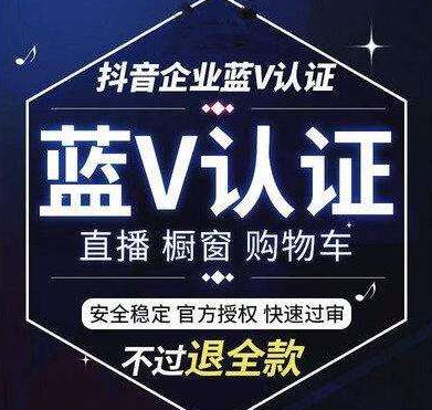 抖音蓝v认证费用，抖音蓝v认证多少钱